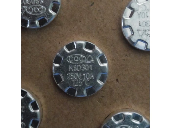 Термостат захисний для електричного конвектора Electrolux Torrid та Airheat 2 (KSD301 10A 125℃) KSD301 10A 125℃