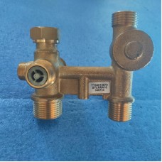 Блок гідравлічний вхідний латунний ВП для газового котла 11, 18 кВт, Royal Themo, Electrolux, Biasi 